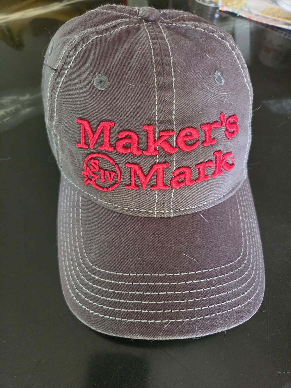 Maker's Mark Brown Cap with Red Embroidery NWT Hat